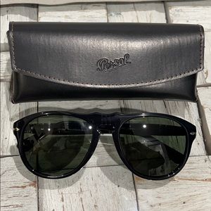 Persol 649 sunglasses for men in black and silver